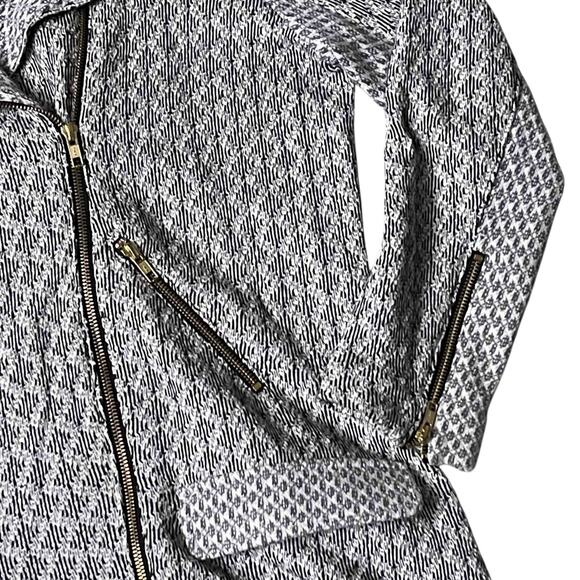 Lucky Lotus by Lucky Brand Gray Knit Moto Jacket 1X - Picture 9 of 15